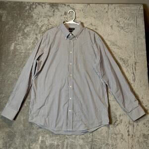 Ralph Lauren Black Label Sz 17, 36 /37 Tall Fit Stretch Striped Button Up Shirt‎